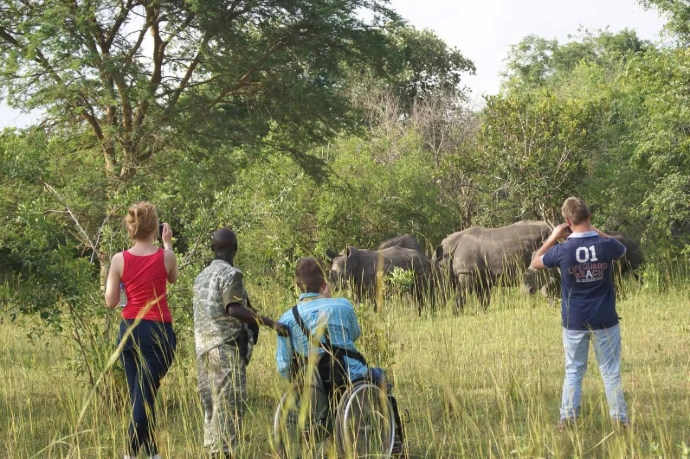Walking safari in Uganda